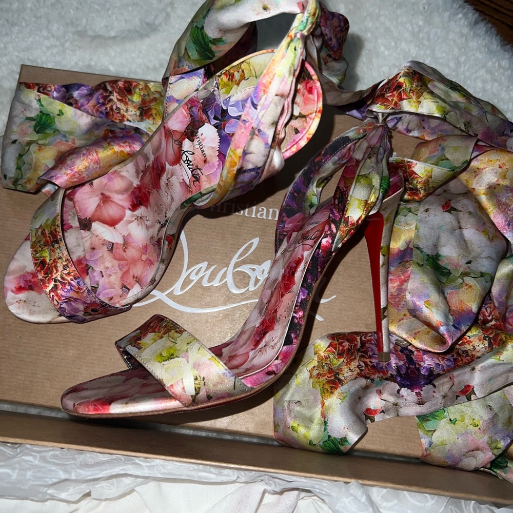 Christian Louboutin Multicolor Floral Heels